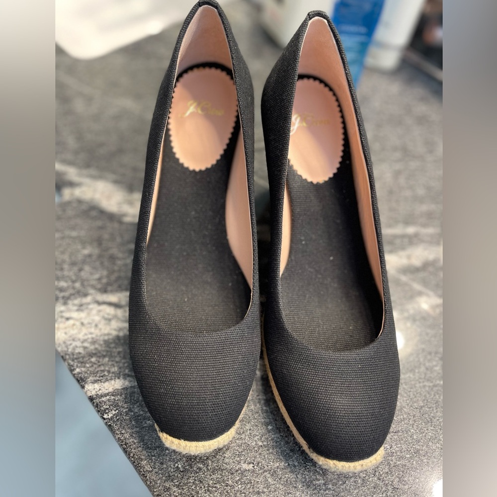 J. Crew Black Espadrilles